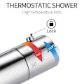 Miniatyrbilde 5 av 5: Termostatisk dusjbatteri i forkrommet messing