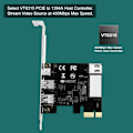 Miniatyrbild 3 av 6: Högpresterande PCI-Express FireWire-adapterkort, kompatibelt med IEEE 1394-standarder, Hot Swapping, Windows Mac-kompatibelt, Tre externa 1394A