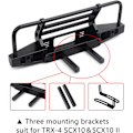 Pikkukuva 3 / 5: R.C.BumperMetalForeheadBumperwithHookofTrailerFor1:10R.C.CrawlerTraxxasTRX4DefenderAxialSCX10SCX10II9004690047(Musta)