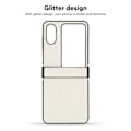 Miniatyrbild 7 av 8: Flippfodral för mobiltelefon, slitstarkt, perfekt passform, glitterdesign, lätt att rengöra, skydd för Oppo Find N2 Flip, vit