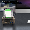 Miniatyrbilde 5 av 5: USB 3.0 til SATA IDE Dual Bay Ekstern Harddisk Dock Offline Clone Støtte 20TB 6Gbps for 2.5in 3.5in HDD SSD IDE 100‑240V