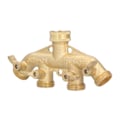 Miniatyrbillede 5 af 5: G3/4 4-vejs slangedeler messing havehanehane adapter samleforbindelse vanding tilbehør