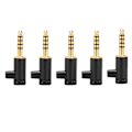 Miniatyrbillede 2 af 8: 5 stk. 4,4 mm Balanced Adapter 5-polet Han-stik L-vinkel Stik til Sony Hovedtelefoner Headset