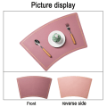 Miniatyrbild 3 av 5: 4 st Wedge-formade placemats för runt bord, vattentät PU-läder M
