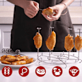 Miniatyrbilde 5 av 5: Spiddspydstativ i rustfritt stål for Ninja Foodi Fryer 8QT