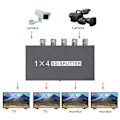 Miniatyrbild 3 av 4: 100240V F214 SDI Splitter 1x4 1 in 4 Out Stöder SD/HD/3GSDI Repeater Extender (EU-kontakt)