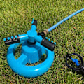 Miniatyrbild 6 av 6: Sprinklersystem, Automatisk trädgårdsbevattning med roterande grässprinkler 360 grader, säkerställer effektiv bevattning för utomhusbruk