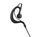 Miniatyrbillede 4 af 6: Sort K-hoved EAr-krog øretelefon Walkie Talkie tovejs radio headset