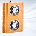 Miniatyrbild 2 av 5: 10.05CFM Vindkraft Hårddiskkylare Snabb Värmeavledning Hårddiskkylning för HDD Guld