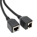 Pikkukuva 3 / 8: RJ45 Ethernet -sovitinkaapelin jatke 1-2 porttiin Erinomainen yhteydensiirto Hyvä signaali Ethernet-pistorasia-sovitin