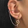 Miniatyrbillede 1 af 2: Punk Snake Cuff Chain Øreringe Retro Serpent Brusk Øreringe Snake Ear Wrap Øreringe Smykker til Kvinder og Piger