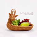Miniatyrbillede 5 af 5: Simuleret fletkurv i rattan - Opbevaringskurv - Frugtkurv - Dyreformet opbevaringskurv - Dekorationskurv