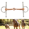 Miniatyrbilde 1 av 8: Hest Full Cheek Snaffle Rustfritt Stål Ring Snaffle Bit for Utendørs Hestetilbehør 125mm
