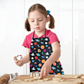 Miniatyrbild 5 av 5: Barnförkläde för flickor pojkar småbarn konst smock tillbehör matlagning kock målning