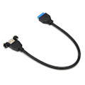Pikkukuva 5 / 5: Sovitinkaapel 5Gpbs ABS USB3.0 SingleEnded naaras 20-pin 30mm datansiirtolinja