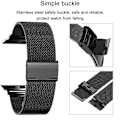 Miniatyrbild 2 av 5: Kompatibel för Apple Watch Band 38-40mm /42-44mm, Rostfritt stål Loop Spänne Metallrem Armband Loop Replacement Band för Iwatch Series 4, Series