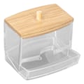 Miniatyrbild 4 av 5: Bomullsstavsbehållare Robust Hållbar Transparent Hög Glatthet Praktisk Förvaringslåda med Lock
