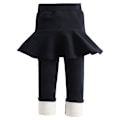Miniatyrbillede 1 af 5: Pige Vinter Leggings med Nederdele, Fleece Foret Tyk Varm Buks