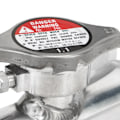Miniatyrbild 4 av 8: Inline kylare slang påfyllningshals med 16PSI lock 32mm 1‑1/4in OD T6061 aluminium polerad yta för bilar