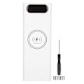Pikkukuva 2 / 8: L10 10x18650 DIY Power Bank 22.5W Nopea lataus 15W Langaton lataus Akun kotelo LCD-näytöllä ja Micro Type C -tulo Valkoinen