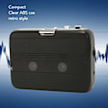 Miniatyrbillede 8 af 8: Bluetooth Kassettebåndafspiller Stereo Retro Auto Reverse Bærbar Trådløs FM Båndafspiller med Hovedtelefon til Rejser Sort