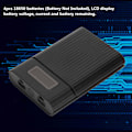 Miniatyrbild 6 av 8: M09B 4x18650 Batterilagringsbox Micro Typ C Ingångsport Bärbar DIY Power Bank KitSvart