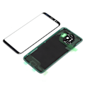 Miniatyrbillede 7 af 8: Mobiltelefon Bagside Glasdæksel Forreste Skærm Glaslinse Udskiftningssæt til Samsung S8Sort