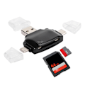 Miniatyrbillede 5 af 5: Multifunktionel fire-i-én hukommelseskortkamera OTG-kortlæser til IOS mobiltelefon sort