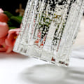 Miniatyrbild 3 av 8: Högkvalitativt handblåst glas starkare än vanligt, modern räfflad glasvas, unik design lämplig för heminredning och vardagsbruk, transparent, 10