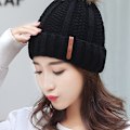 Miniatyrbillede 5 af 5: Hat beanie snowski vinter strikket uld kranie hat