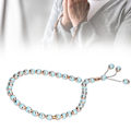 Miniatyrbillede 1 af 8: Muslimiske bønnekæder i klare farver, iøjnefaldende, fin tekstur, behageligt greb, Tasbih bønnekæder, blå