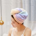 Miniatyrbild 2 av 7: Mikrofiber Hårhandduk, Snabbtorkande Superabsorberande Mjuka Mikrofiber Hårtorkningshanddukar för Långt/Tjockt/Fint/Lockigt Hår, Elastiskt Band för Att Hålla Den På Plats