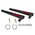 Miniatyrbilde 1 av 5: 2 stk. IPEX4 til SMA-kabel for M.2 WiFi Bluetooth ekstern forlengelse 2 stk. AC88-antenne