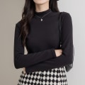 Miniatyrbilde 3 av 5: Kvinners Turtleneck Langærmet Skjorter Høst Mote Basic Lag