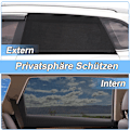 Miniatyrbild 3 av 5: Solskydd för bilfönster för UV-skydd, flexibelt töjbart nät för avskildhet i de flesta bilar, lastbilar, SUV:ar (2 stycken)