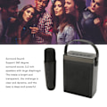 Miniatyrbilde 5 av 5: Karaoke-maskin Multifunksjon RGB-belysning Bærbar Bluetooth-høyttaler med 2 trådløse mikrofoner for voksne og barn