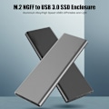 Miniatyrbillede 4 af 5: SATA SSD-kabinet M.2 NGFF til USB 3.0 Aluminiumlegering OTG WTG-funktion Harddisk kabinet til bærbar computer Desktop