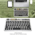 Miniatyrbild 4 av 5: Trådlöst Bluetooth-tangentbord med färgglad bakgrundsbelysning, cool 10 tum, uppladdningsbart för telefon, bärbar dator och surfplatta