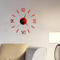 Miniatyrbild 3 av 5: Kontorsdekor Stor 3D DIY Väggklocka Ramlös Väggklocka Romerska Siffror Klocka Spegel Väggklocka för Vardagsrum Sovrum Vägg Heminredning Spegel