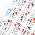Miniatyrbillede 3 af 8: Basguitar Akkord Skema 4‑Strenget Elektrisk Referencepapir Øvelsesværktøj til Begyndere
