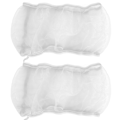 Miniatyrbild 2 av 8: 2PCS Fågelbursskydd Fågelbur Polyester Nätlock Fröhållare Universal Papegojor Burtillbehör Vit S
