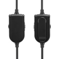 Miniatyrbilde 3 av 5: TPE Svart bærbar spillhodesett hodetelefon lydkabel med 3,5 mm plugg for Logitech Astro A10/A40/A30/A50