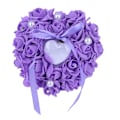 Miniatyrbilde 1 av 5: Romantisk rose bryllup favoriserer hjerte perle gave ring boks pute pute