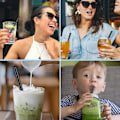 Miniatyrbilde 5 av 5: Rustfrie stålsugerør til smoothie, brede gjenbrukbare drikkesugerør i metall for milkshake, smoothie, drikke, sett med 6