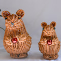 Miniatyrbillede 5 af 5: Kurv af pil, blomsterkurv, vase, fletkurve, rattan, dekorationskurv, håndvævet til vasketøj