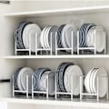 Miniatyrbild 2 av 5: Platshållare Organizer som Sparar Utrymme, Kraftiga Disktorkställ i Kolstål för Skåp som Maximerar Köksutrymmet med Fristående Design