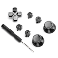 Miniatyrbild 2 av 5: Spelkontroll Aluminiumlegering Knappar Tumstock Set Reservdelar för PS4
