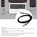 Miniatyrbild 5 av 5: USB C till 90 graders USB C-kabel 100W USB3.1 Gen2 10 Gbps 4K 60Hz rätvinklig typ C till typ C datakabel för Steam Deck
