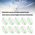 Miniatyrbilde 8 av 8: 10 stk fjærspiral inline metode mater rør inline metall agn kaster mater fiskeutstyrL
