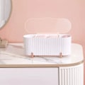 Miniatyrbilde 5 av 5: Plastik kosmetikk oppbevaringsboks med hengslet lokk